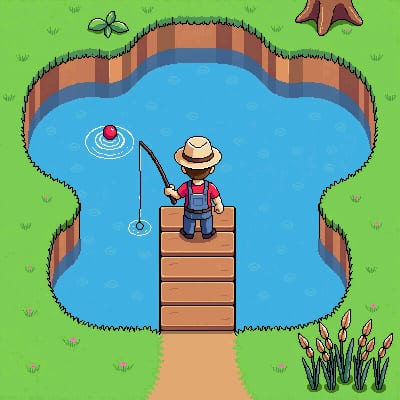 AFK Acres — Fishing at the pond