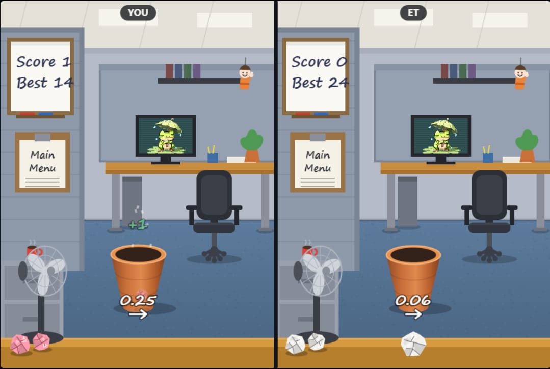 Paper Jam — Versus mode between two players