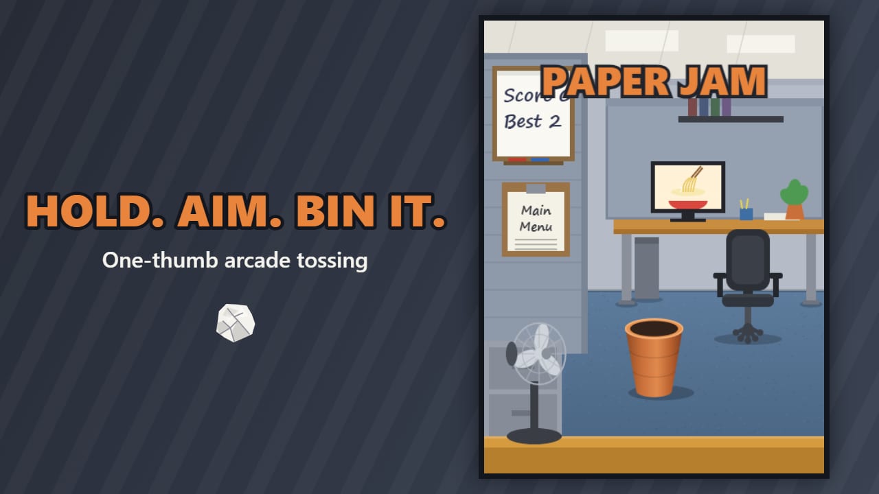 Paper Jam — Lining up a throw across the office